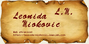 Leonida Mioković vizit kartica
